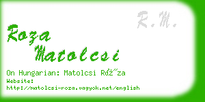 roza matolcsi business card